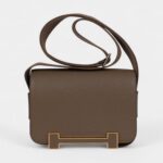 Hermès Geta Etoupe Chevre Mysore Gold Hardware