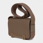 Hermès Geta Etoupe Chevre Mysore Gold Hardware