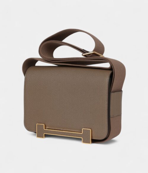 Hermès Geta Etoupe Goat Gold Hardware