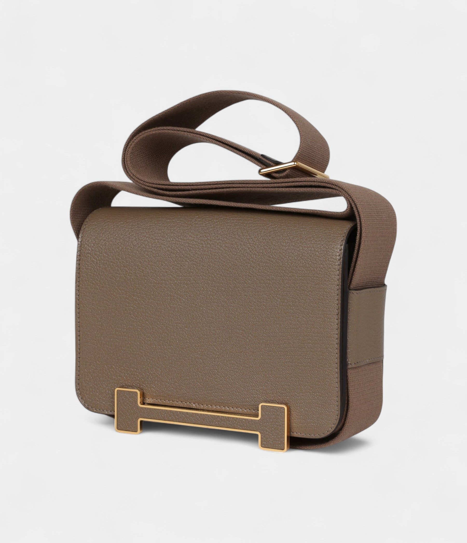 Hermès Geta Etoupe Goat Gold Hardware