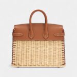 Hermès Gold Swift and Naturel Osier Wicker Picnic Birkin 25 Palladium Hardware