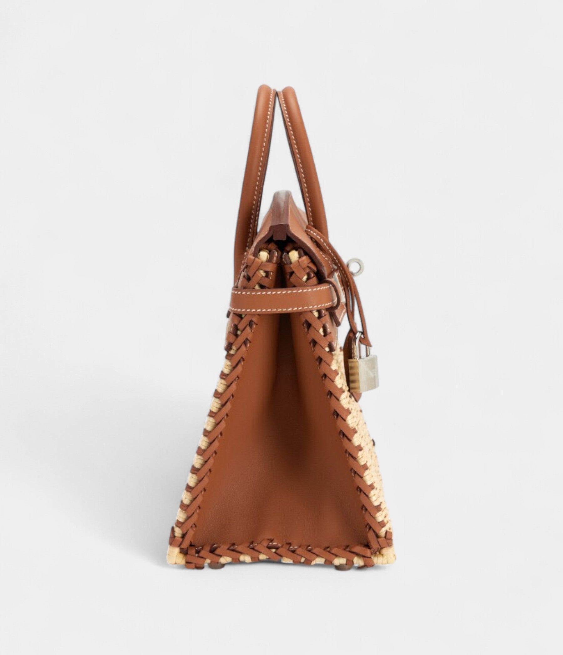 Hermès Gold Swift and Naturel Osier Wicker Picnic Birkin 25 Palladium Hardware