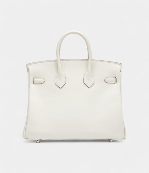 Hermes Gris Pale Swift Birkin 25 Palladium Hardware