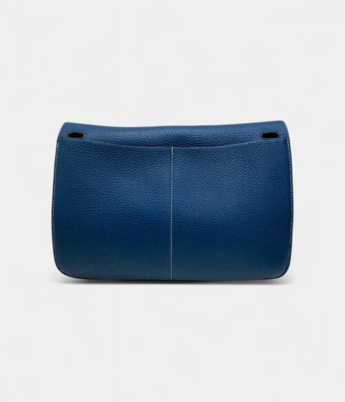 Hermès Halzan Blue Leather Handbag