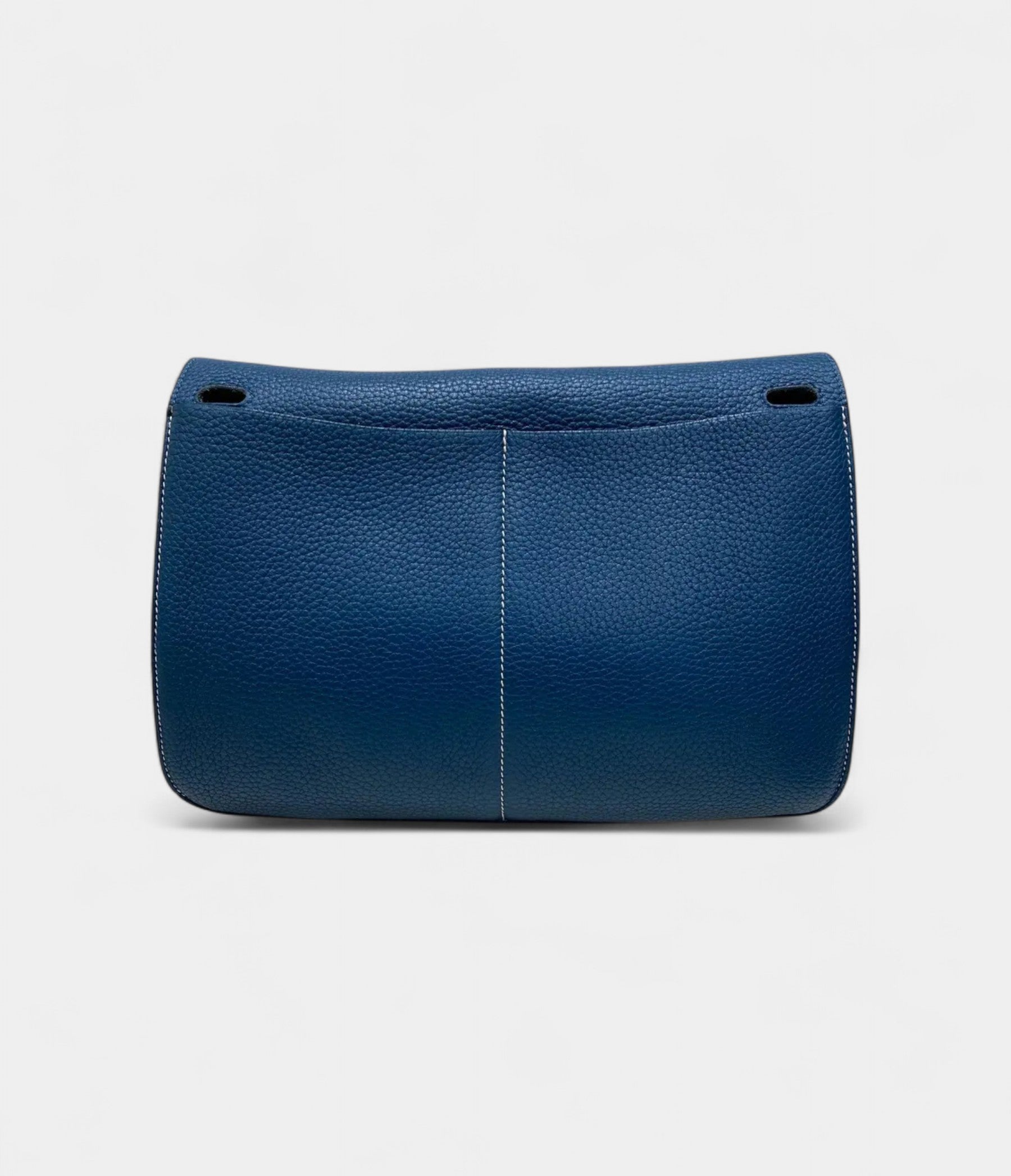 Hermès Halzan Blue Leather Handbag