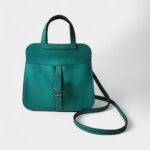 Hermès Halzan Green Leather Handbag