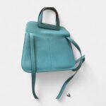 Hermès Halzan Green Leather Handbag