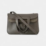 Hermès Halzan Grey Leather Handbag