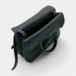 Hermès Halzan Black Leather Handbag