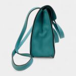 Hermès Halzan Leather Blue Handbag