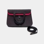 Hermès Halzan Leather Burgundy Handbag