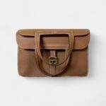 Hermès Halzan Leather Camel Handbag