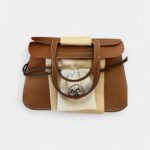 Hermès Halzan Leather Camel Handbag