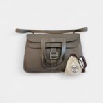 Hermès Halzan Leather Grey Handbag