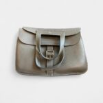 Hermès Halzan Leather Grey Handbag