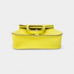 Hermès Halzan Leather Lime Yellow Handbag