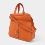 Hermès Halzan Leather Orange Handbag
