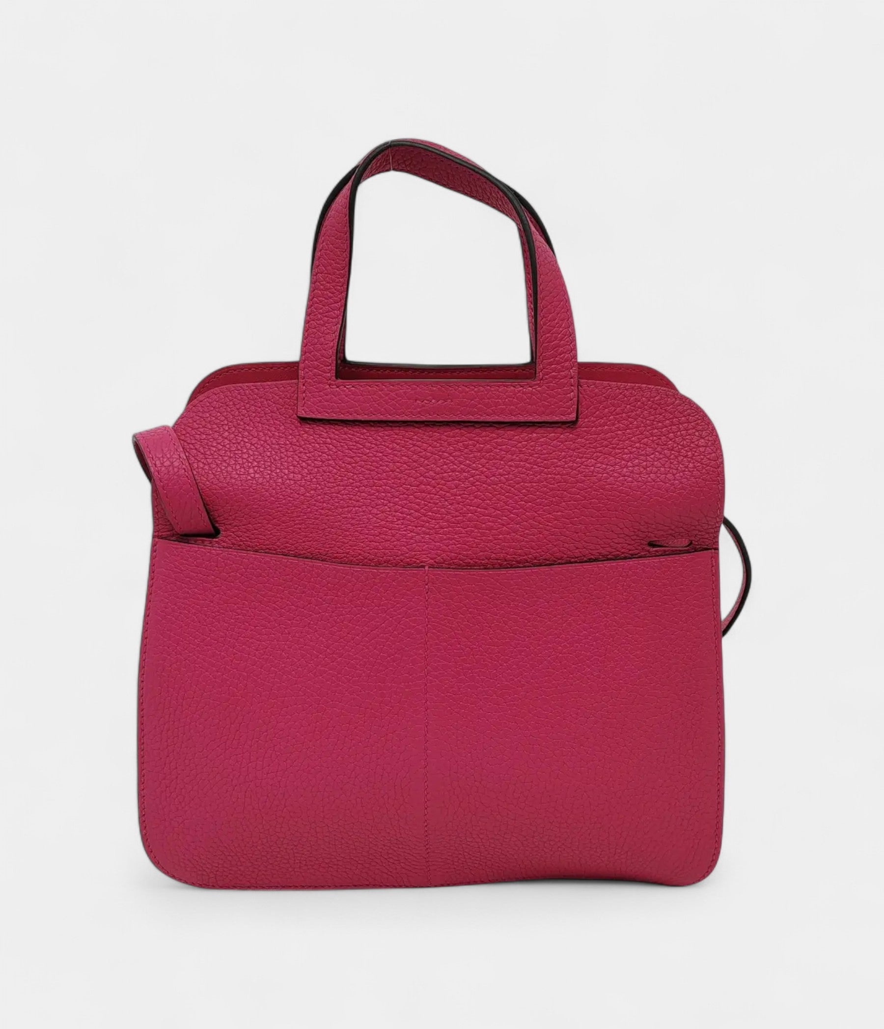 HermesHalzanLeatherPinkHandbag_2.jpg Hermès Halzan Leather Pink Handbag