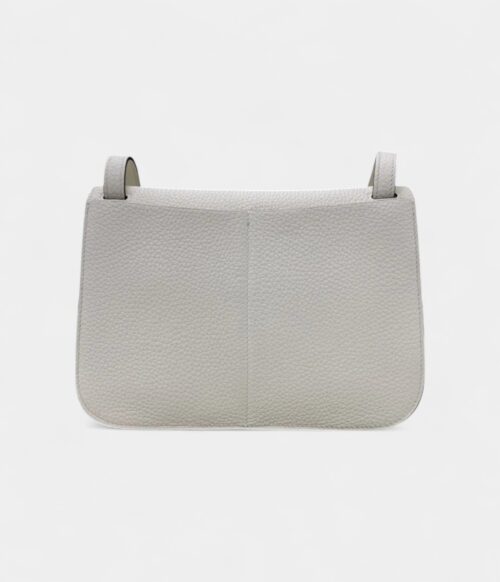 Hermès Halzan Leather White Handbag