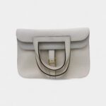 Hermès Halzan Leather White Handbag