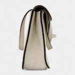 Hermès Halzan Leather White Handbag