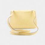 Hermès Halzan Leather Yellow Handbag