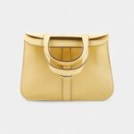Hermès Halzan Leather Yellow Handbag