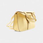 Hermès Halzan Leather Yellow Handbag