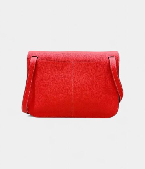 Hermès Halzan Red Leather Handbag