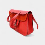 Hermès Halzan Red Leather Handbag
