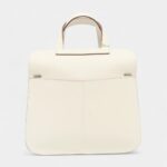 Hermès Halzan White Leather Handbag