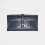 Hermès Jige 29 Clutch Bag Blue Alligator