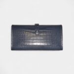 Hermès Jige 29 Clutch Bag Blue Alligator