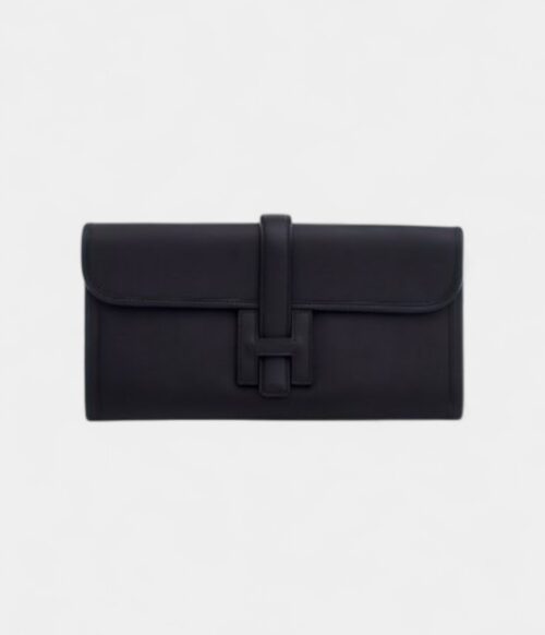 Hermès Jige Clutch 29 Black Swift