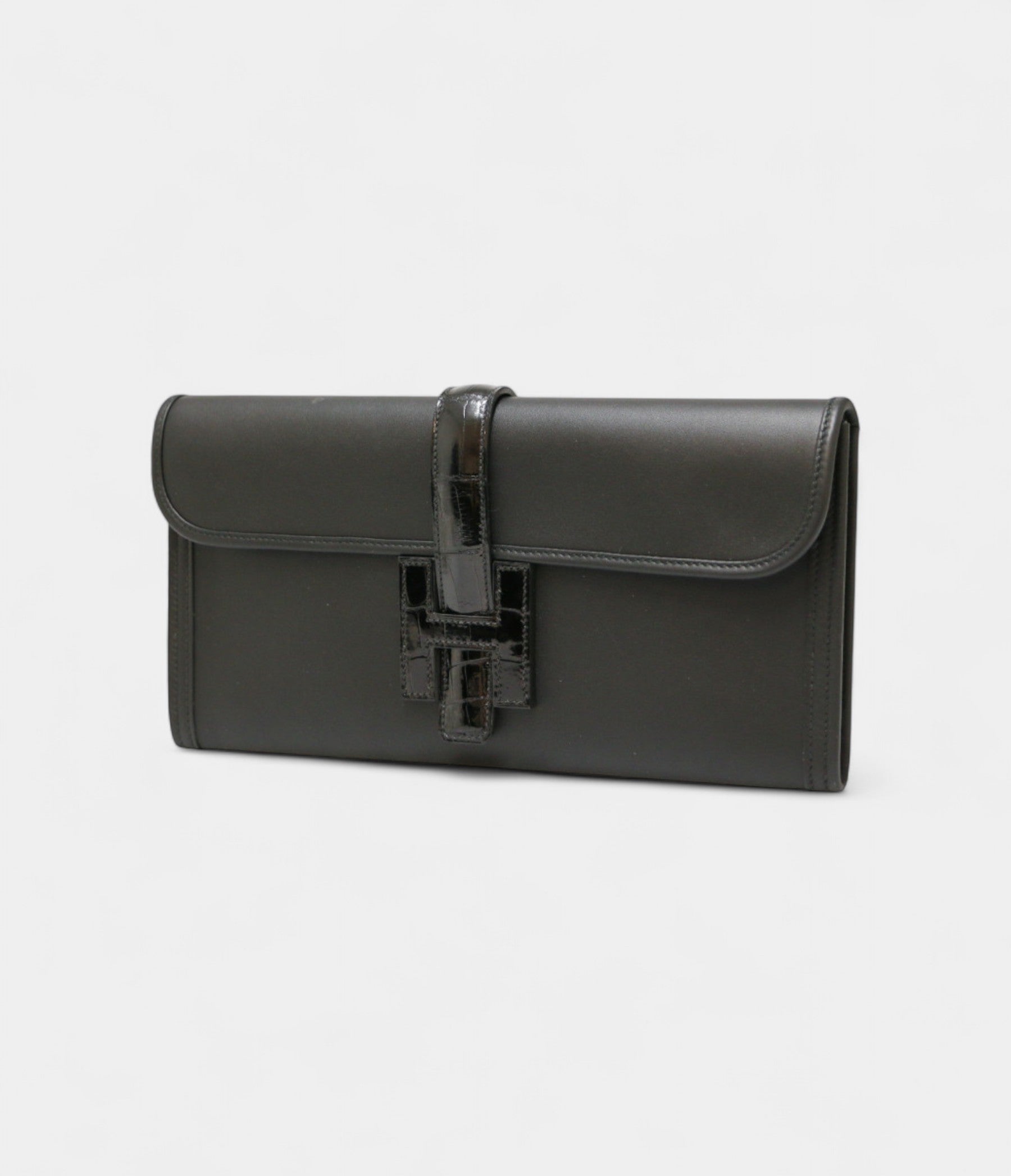 Hermès Jige Clutch Swift Leather and Alligator