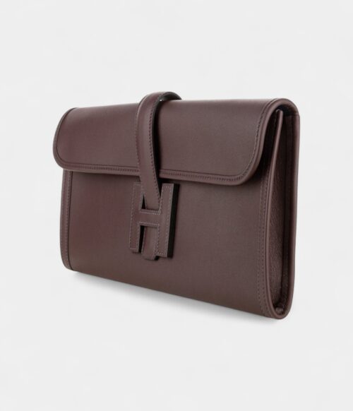 Hermes Jige Elan 29cm Clutch Brown Bag