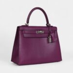 Hermes Kelly 25 Anemone Chevre Mysore Palladium Hardware
