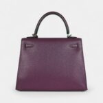 Hermes Kelly 25 Anemone Chevre Mysore Palladium Hardware