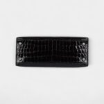 Hermes Kelly 25 Black Shiny Niloticus Crocodile Palladium Hardware