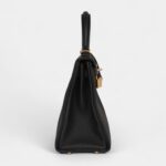 Hermes Kelly 25 Black Togo Gold Hardware