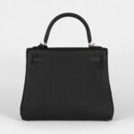Hermes Kelly 25 Black Togo Gold Hardware