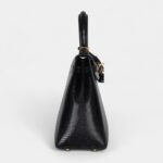 Hermes Kelly 25 Black Varanus Niloticus Lizard Gold Hardware