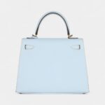 Hermes Kelly 25 Bleu Brume Epsom Gold Hardware