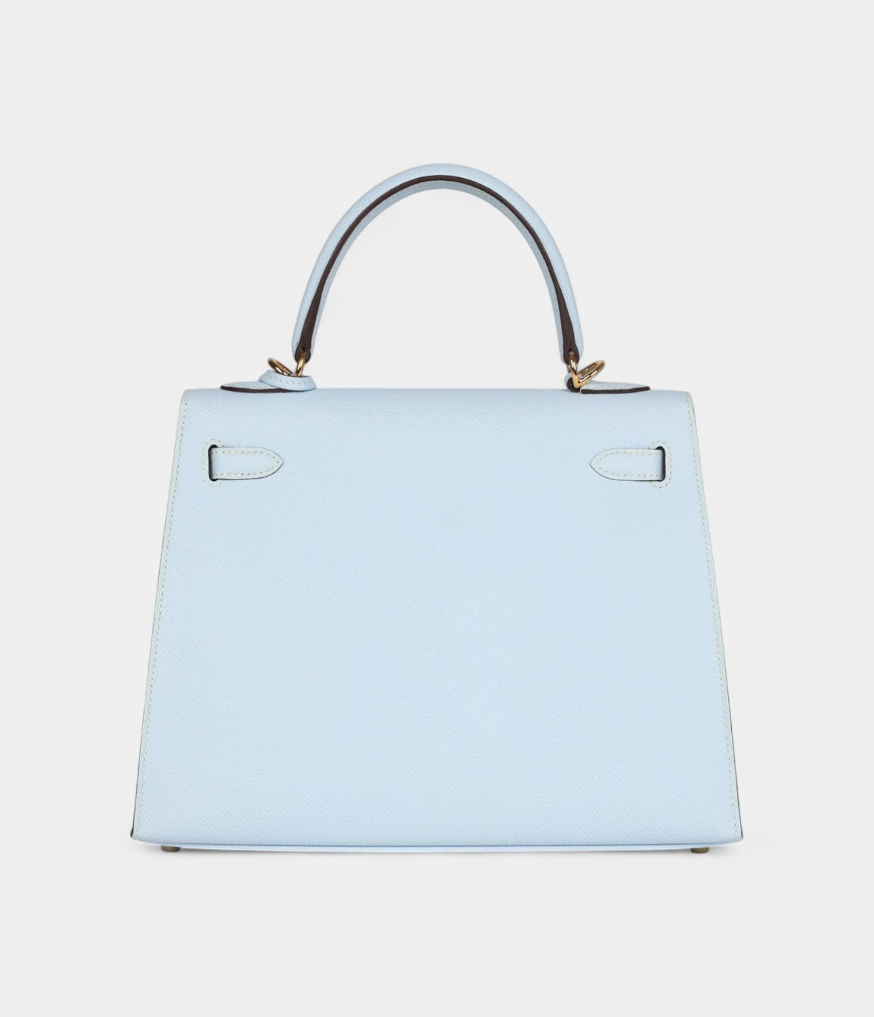 Hermes Kelly 25 Bleu Brume Epsom Gold Hardware