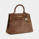 Hermes Kelly 25 Brown Doblis Gold Hardware