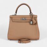 Hermes Kelly 25 Chai Swift Palladium Hardware