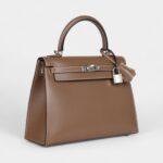 Hermes Kelly 25 Etoupe Tadelakt Palladium Hardware