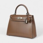 Hermes Kelly 25 Etoupe Tadelakt Palladium Hardware