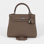 Hermes Kelly 25 Etoupe Togo Palladium Hardware