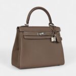 Hermes Kelly 25 Etoupe Togo Palladium Hardware